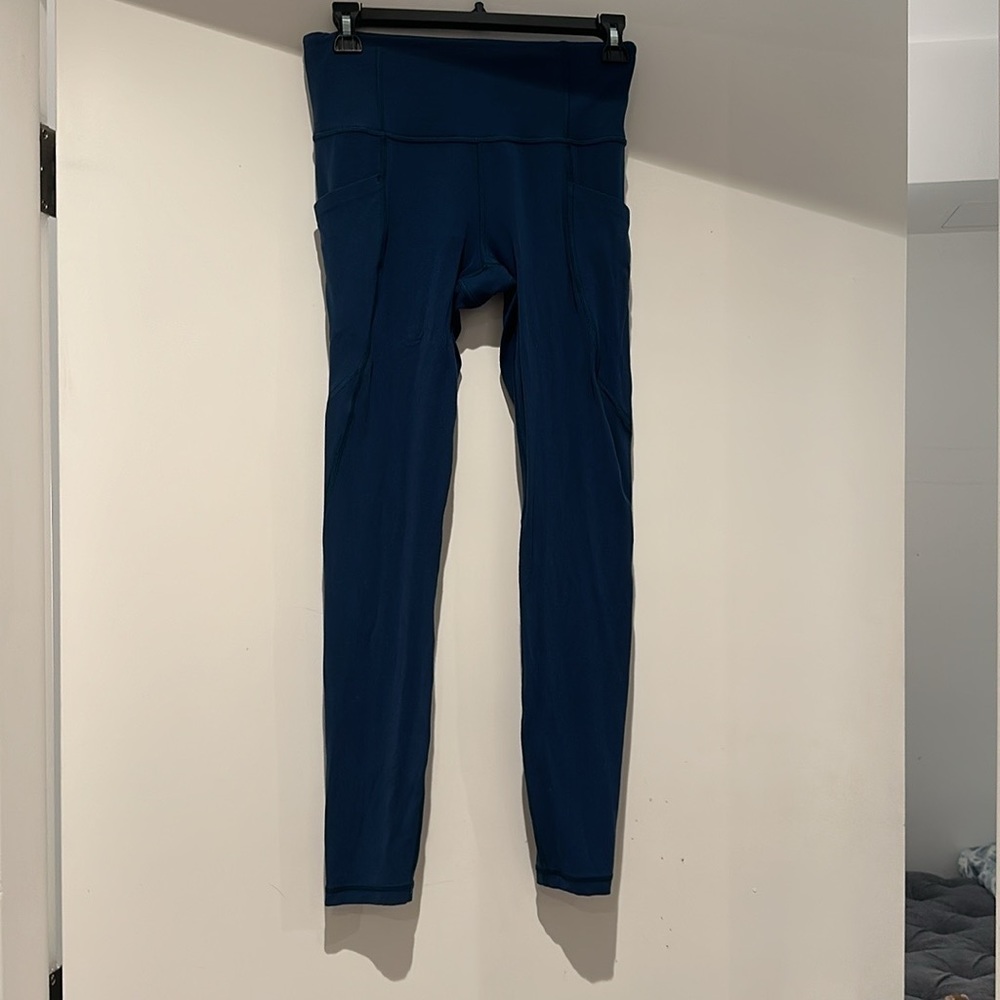 Full length dark teal leggings
